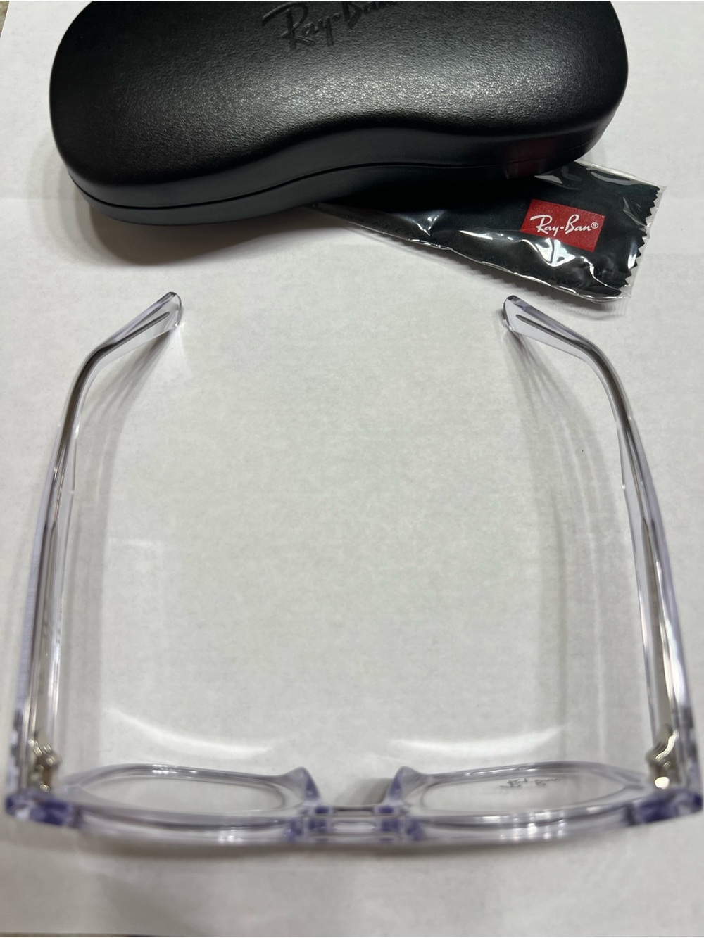 Ray-Ban 7226 Phil Clear Crystal Frame Eyeglasses with Black Case - Picture 3 of 5